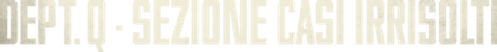 Dept. Q - Sezione casi irrisolti official logo