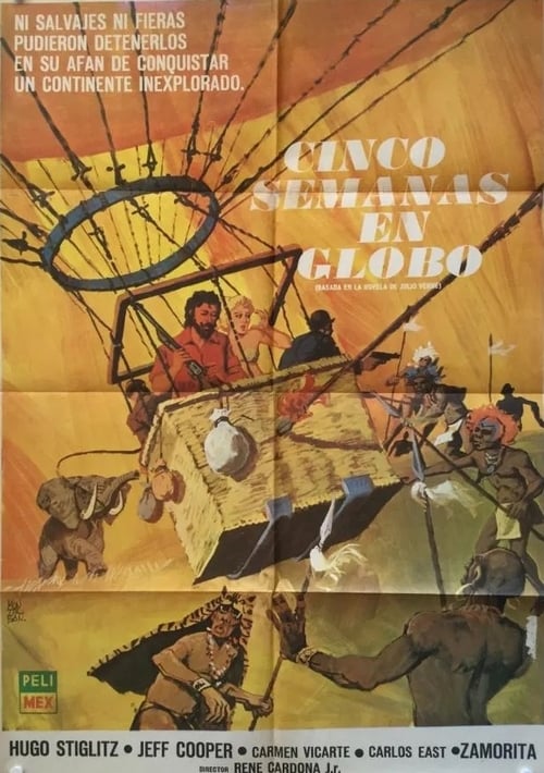 Viaje fantástico en globo poster