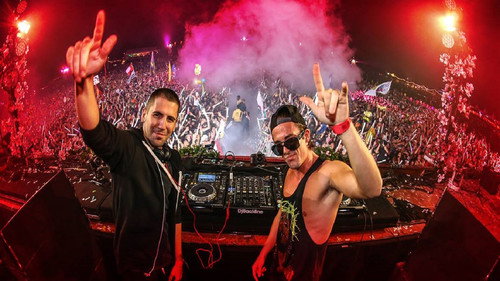 Dimitri Vegas & Like Mike Live at Tomorrowland 2018 Backdrop Blur
