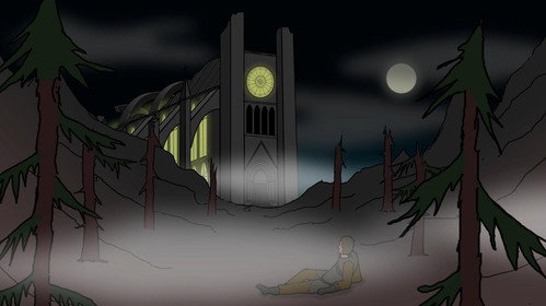 Funeral en el bosque Backdrop Blur
