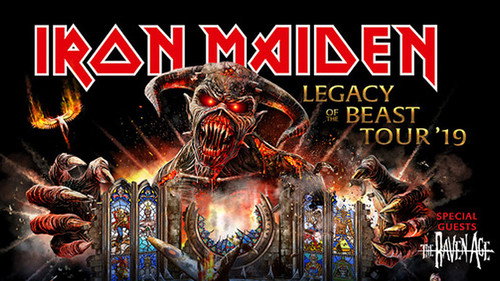 Iron Maiden - Legacy Of The Beast Tour Backdrop Blur