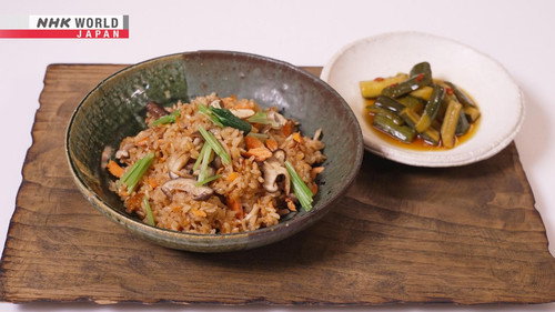 Authentic Japanese Cooking: Salmon and Mushroom Rice