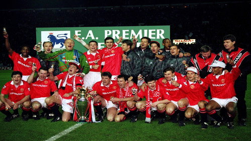 Manchester United Season Review 1992-93 Champions! Backdrop Blur