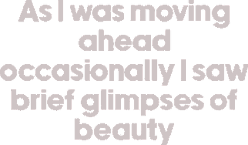 As I Was Moving Ahead, Occasionally I Saw Brief Glimpses of Beauty Logo