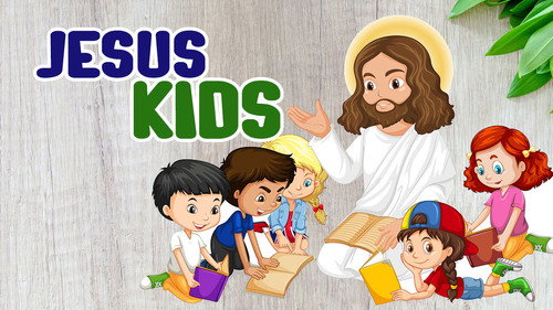Jesus Kids Backdrop Blur