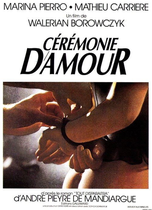 Cérémonie d'amour movie poster player