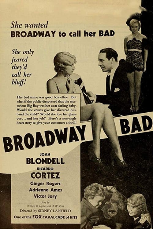 Broadway Bad (1933) poster
