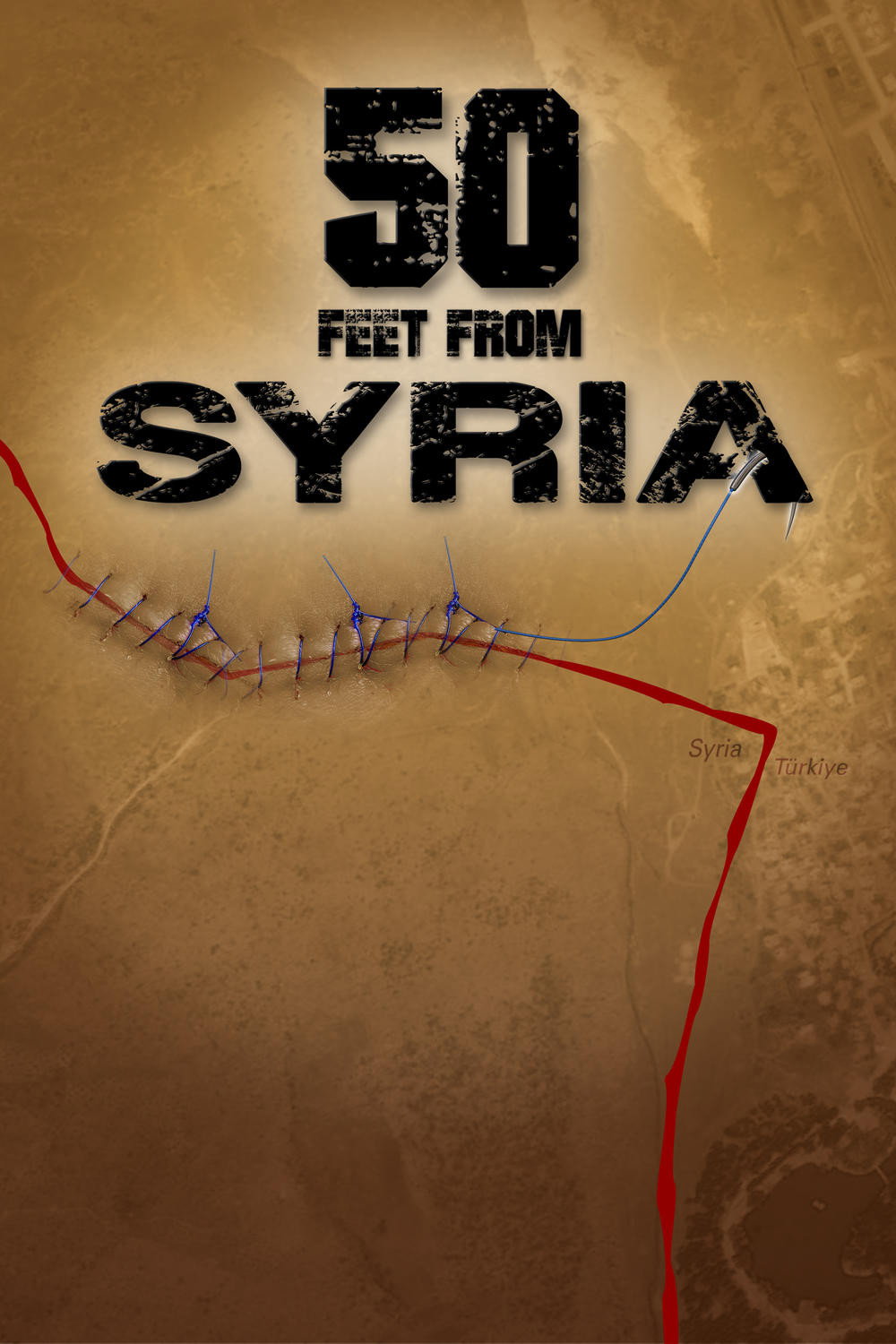 50 feet from Syria