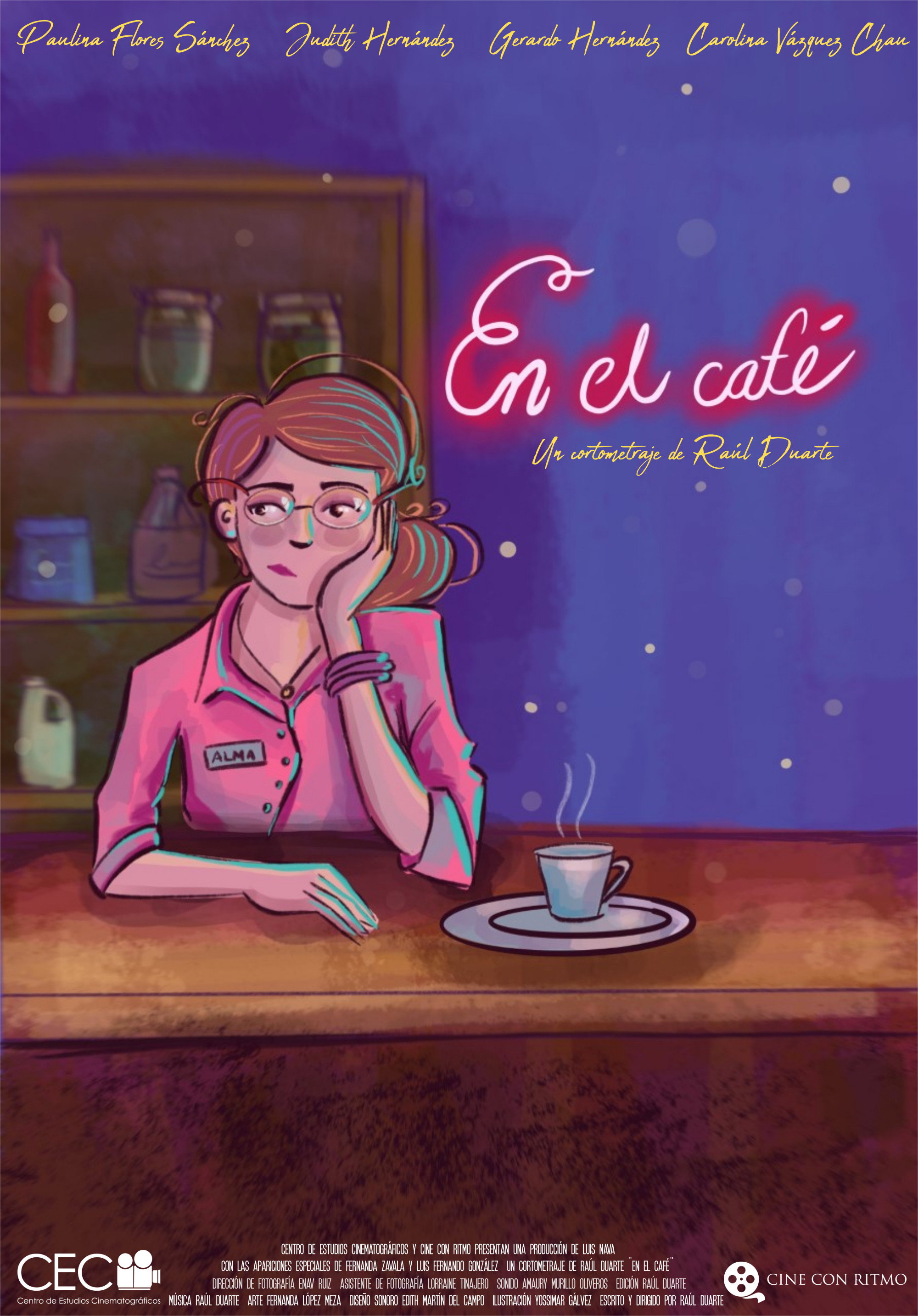 En el café