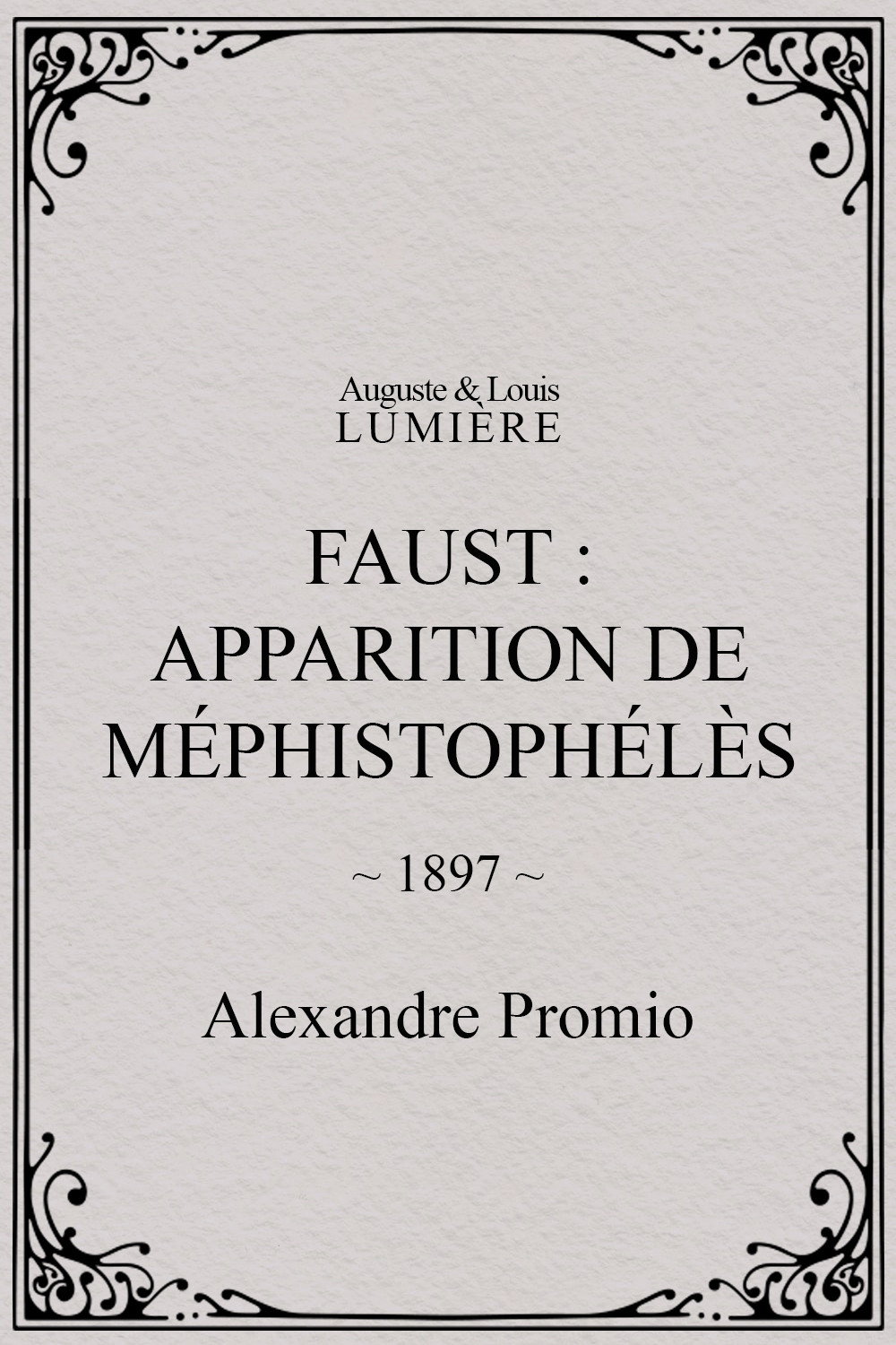 Faust: apparition de Méphistophélès