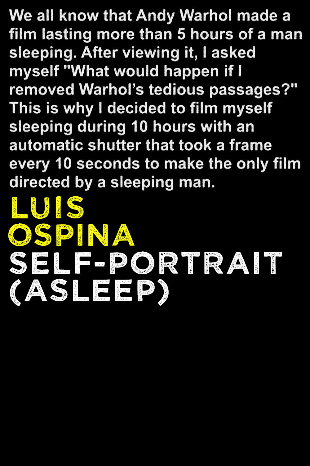 Autorretrato (dormido)