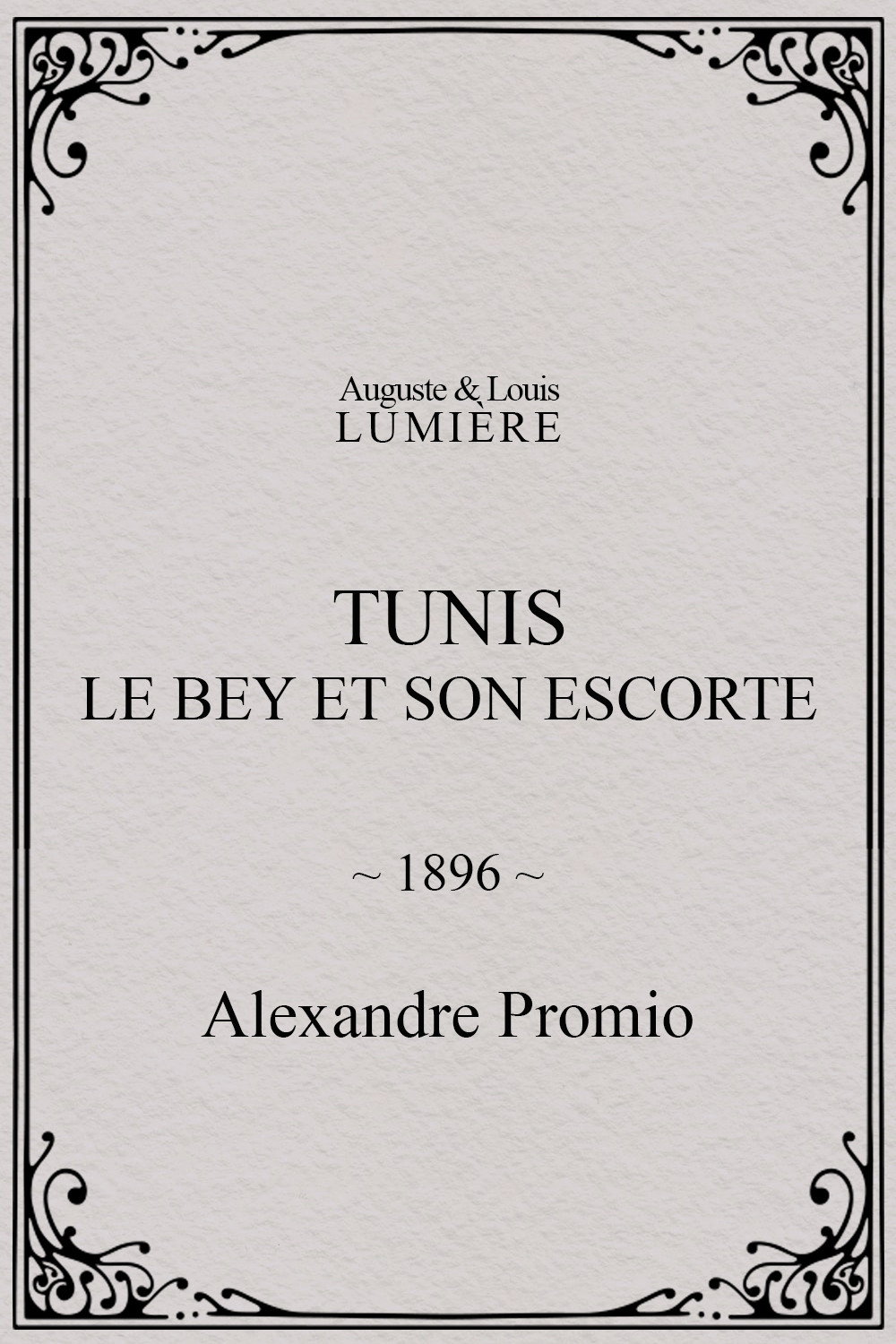Tunis: le Bey et son escorte
