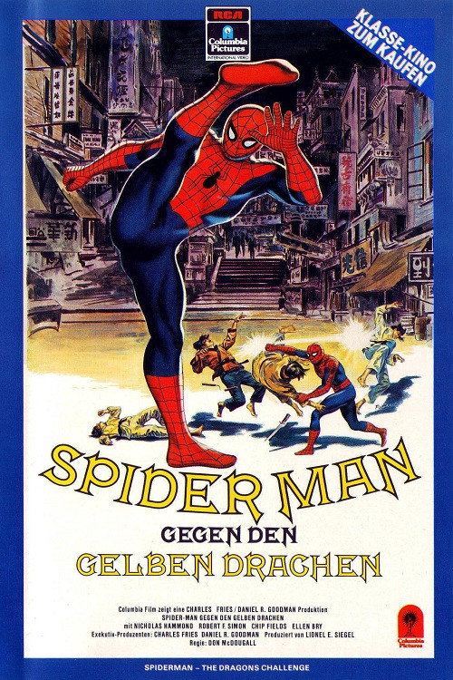 Poster von Spider-Man gegen den gelben Drachen