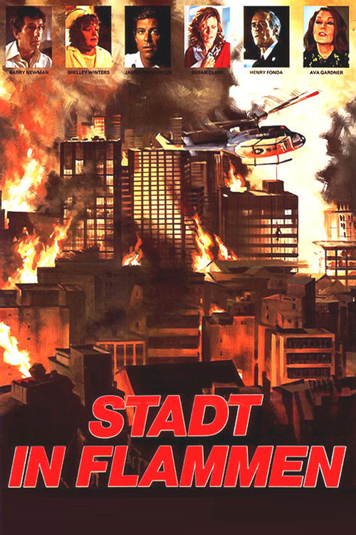 Poster von Stadt in Flammen
