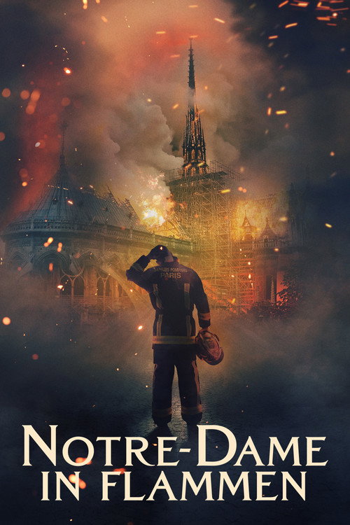 Poster von Notre-Dame in Flammen
