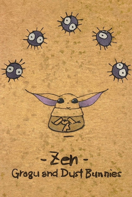 Zen - Grogu and Dust Bunnies poster