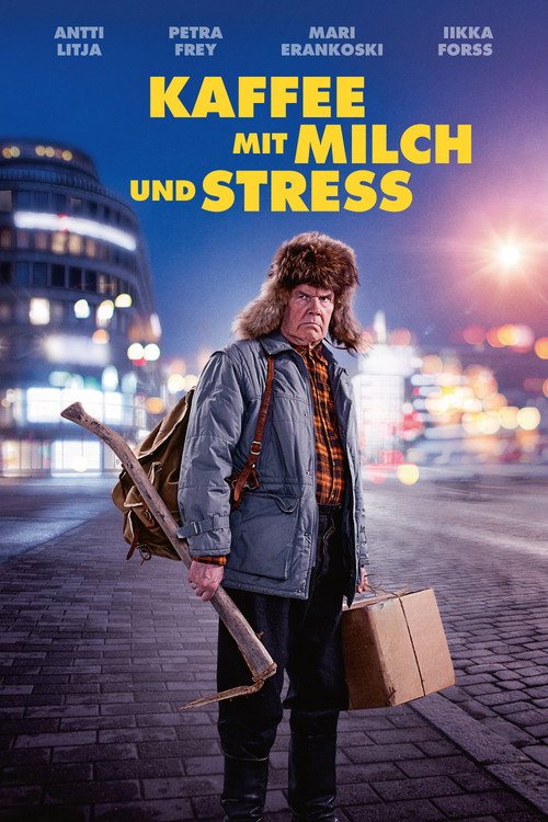 Poster von Kaffee mit Milch und Stress