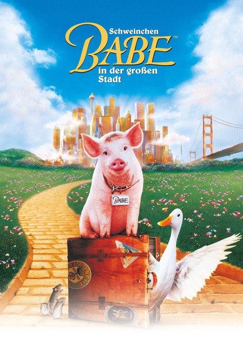 Poster von Schweinchen Babe in der großen Stadt