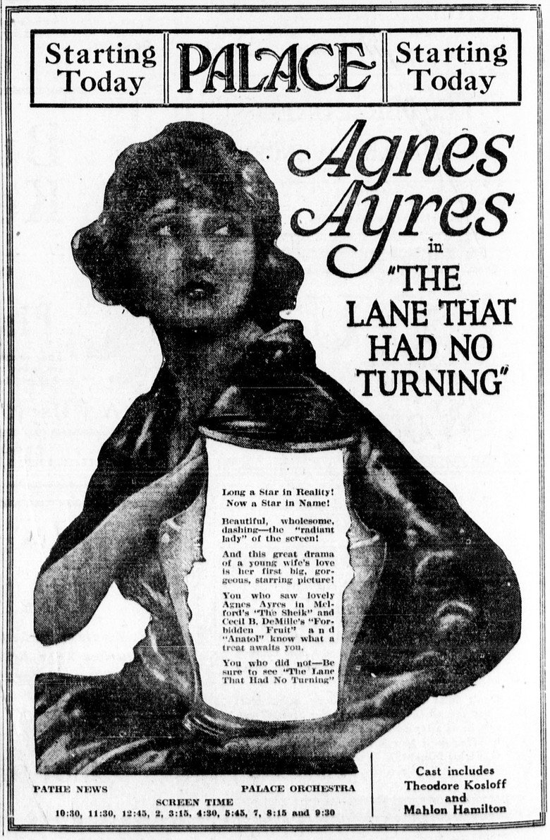 The Lane That Had No Turning (1922) TMDB poster