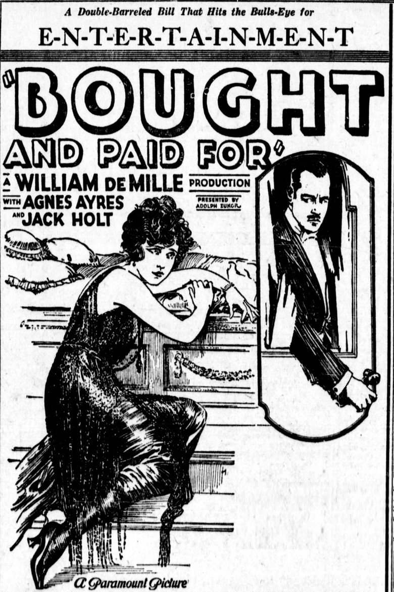 Bought and Paid For (1922) TMDB poster