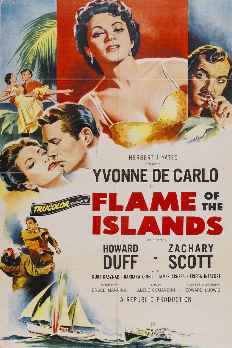 Flame of the Islands (1955) TMDB poster