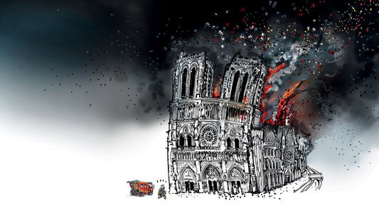 Notre-Dame brûle