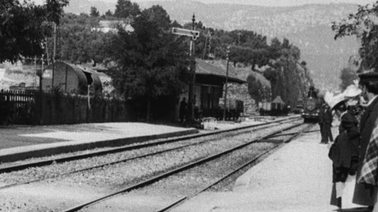 L'arrivée d'un train à La Ciotat