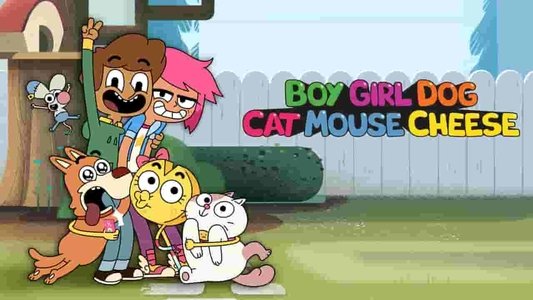 Boy Girl Dog Cat Mouse Cheese