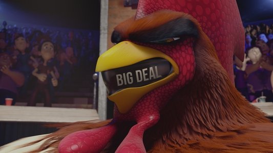 Un gallo con muchos huevos