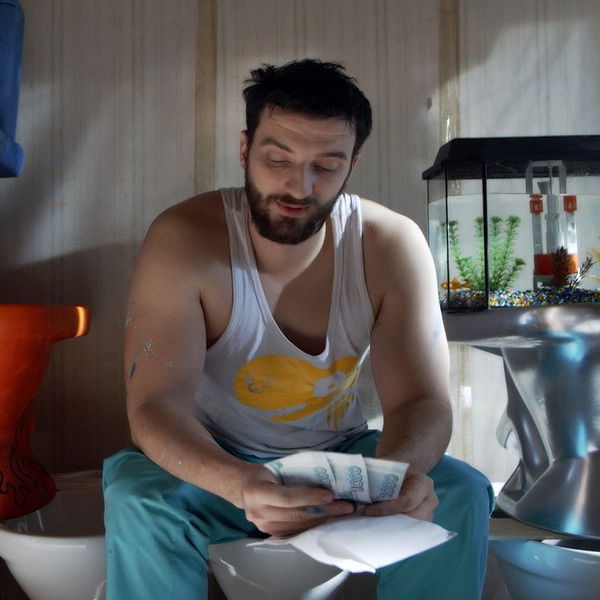 Anna & Vano. Bathroom & Wine