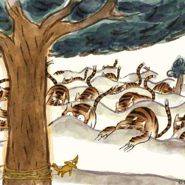 Tigers Tied Up in One Rope