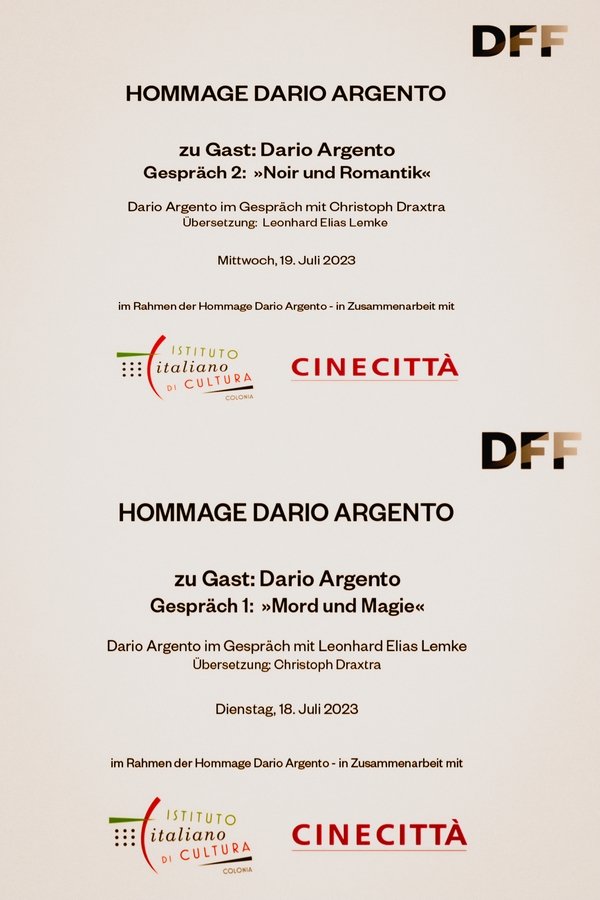 Dario Argento In Conversation At The DFF