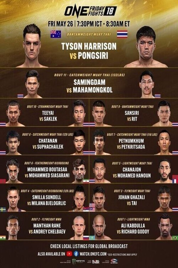 ONE Friday Fights 18: Harrison Vs. Pongsiri