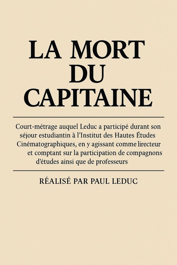 La Mort Du Capitaine
