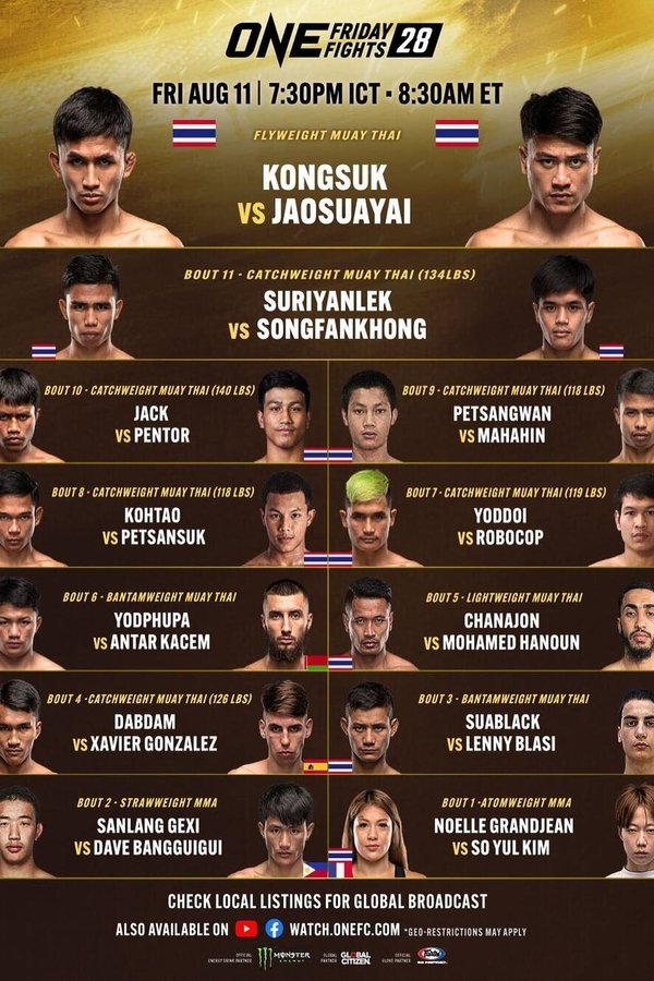 ONE Friday Fights 28: Kongsuk Vs. Jaosuayai