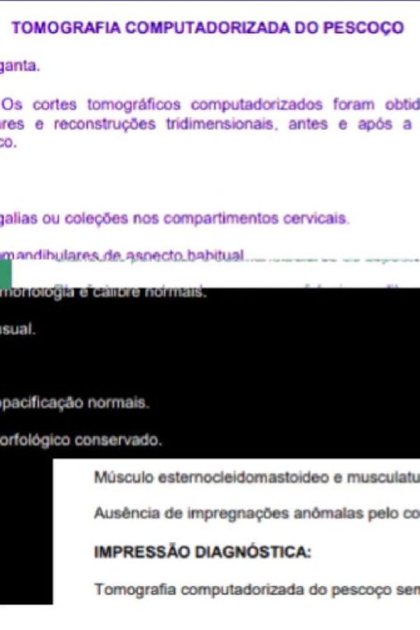 Uma Tomografia Do Meu Pescoço