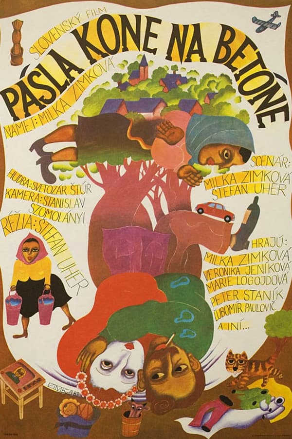 Pásla Kone Na Betóne