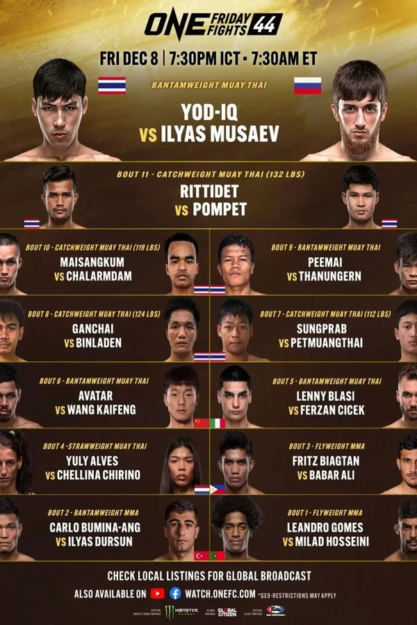 ONE Friday Fights 44: Yod-IQ Vs. Musaev