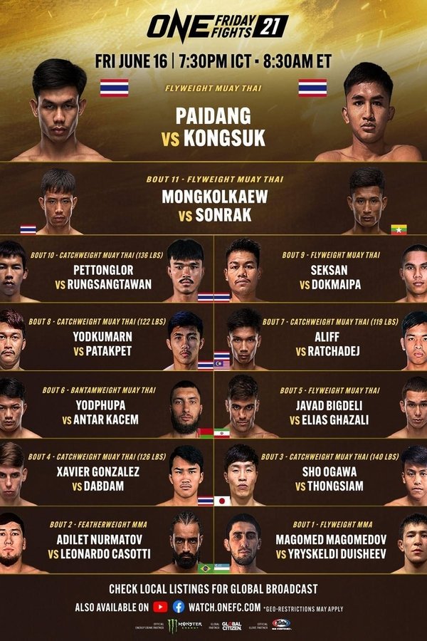 ONE Friday Fights 21: Paidang Vs. Kongsuk
