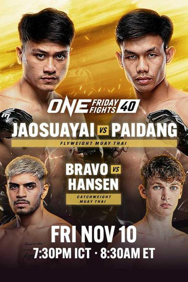 ONE Friday Fights 40: Jaosuayai Vs. Paidang