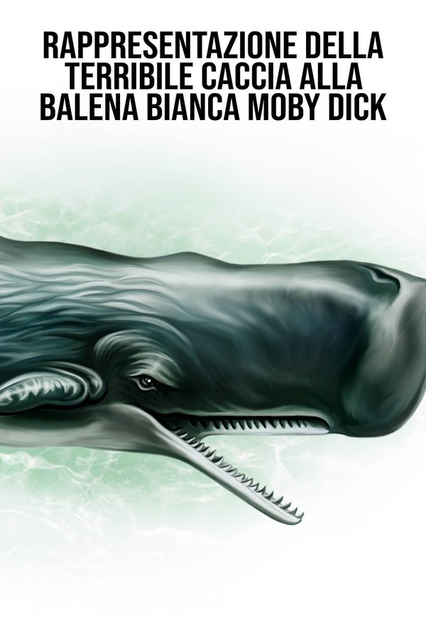 Rappresentazione Della Terribile Caccia Alla Balena Bianca Moby Dick