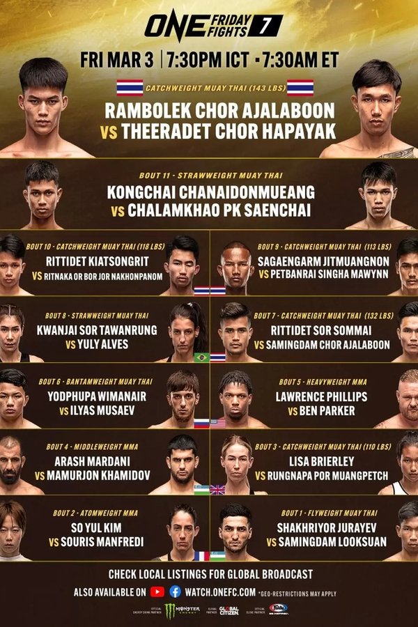 ONE Friday Fights 7: Rambolek Vs. Theeradet