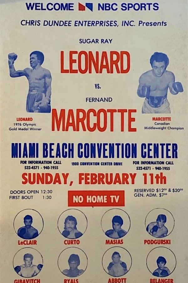 Sugar Ray Leonard Vs. Fernand Marcotte