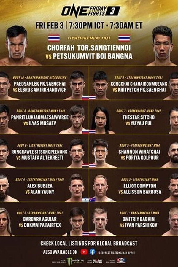 ONE Friday Fights 3: Chorfah Vs. Petsukumvit