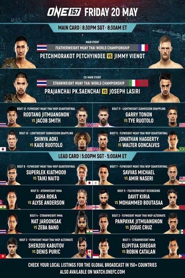 ONE Championship 157: Petchmorakot Vs. Vienot