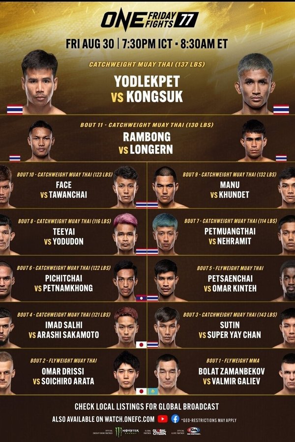 ONE Friday Fights 77: Yodlekpet Vs. Kongsuk