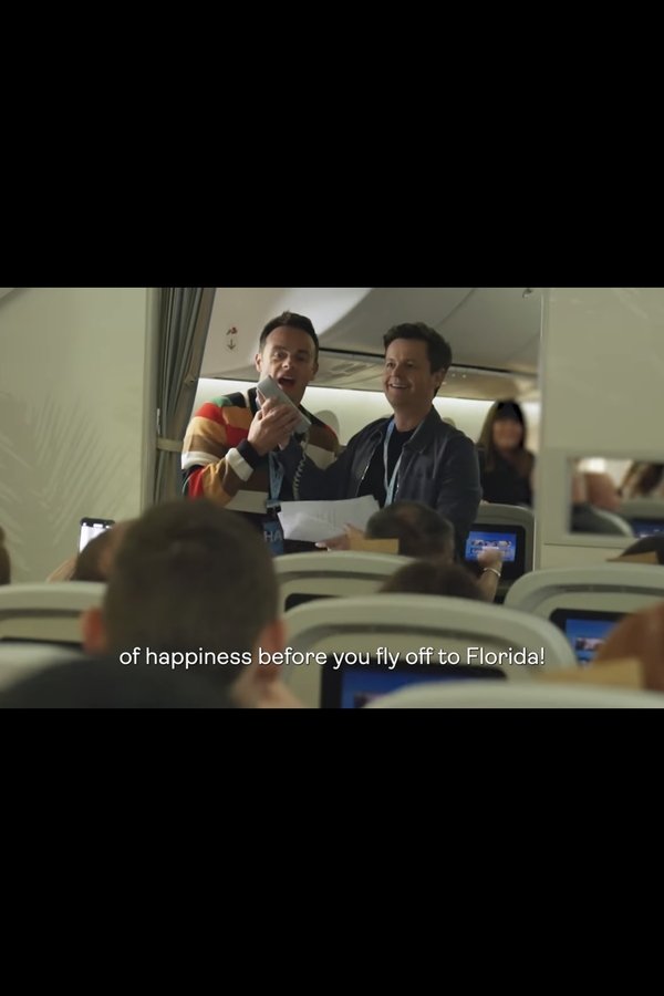 On Board A Flight To Florida With Happiness Ambassador, Ant & Dec
