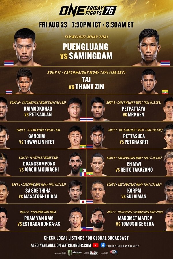 ONE Friday Fights 76: Puengluang Vs. Samingdam