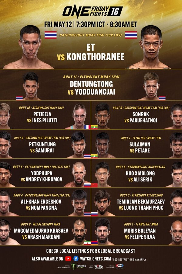 ONE Friday Fights 16: ET Vs. Kongthoranee
