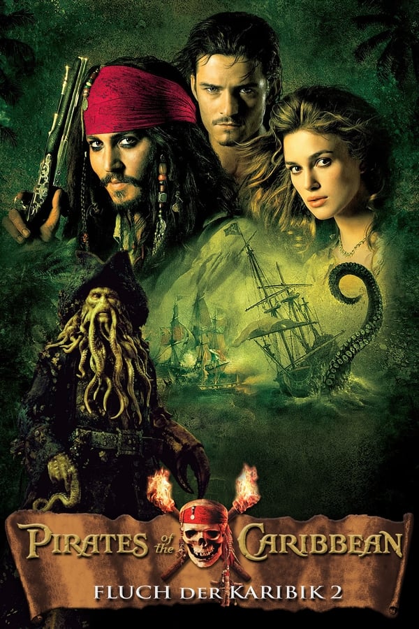 Diesmal sieht sich Captain Jack Sparrow, gerade erst dem Fluch der Black Pearl entkommen, mit einem neuen lebensbedrohenden Abenteuer konfrontiert: Denn Jack steht in lebenslanger Schuld bei Davy Jones, dem legendären Kapitän des Flying Dutchman und Herrscher über die Tiefen des Ozeans. Wenn er keinen Weg findet, den Bann zu brechen, ist er zu einem höllischen Leben nach dem Tode in ewiger Finsternis verdammt. Doch damit nicht genug: Jacks ausgesprochen existenzielle Probleme erweisen sich obendrein als Hindernis für die bevorstehende Hochzeit seiner Freunde Will Turner und Elizabeth Swann, die wider Willen in die andauernden Eskapaden des Kapitäns verwickelt werden. Das Abenteuer kann beginnen ...